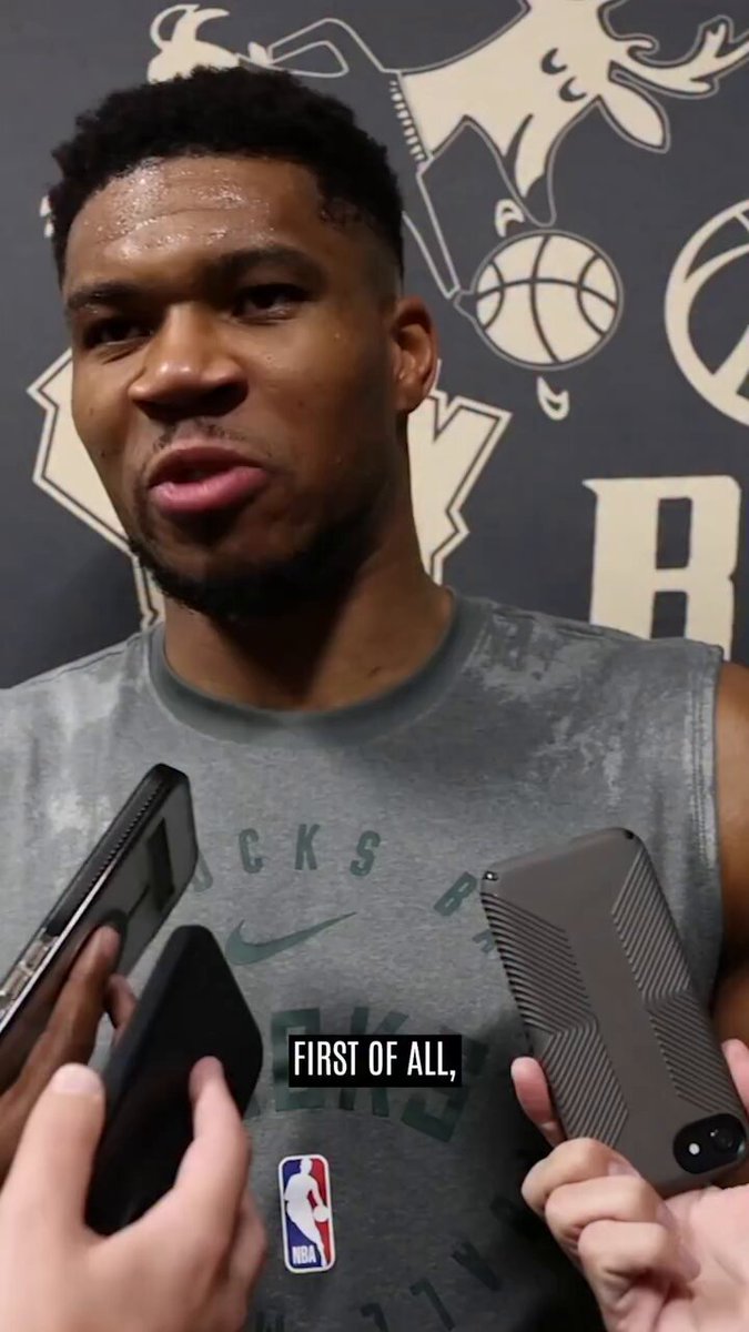 Giannis on former teammate Khris Middleton ahead of Wednesday’s season opener in Milwaukee. 