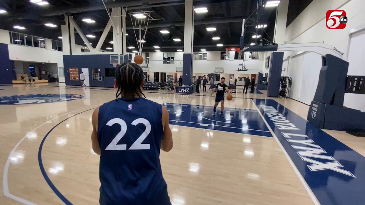Impressive shooting display put on by Jaylen Clark and Leonard Miller after today's Wolves practice. #Timberwolves #WolvesBack #Twolves 