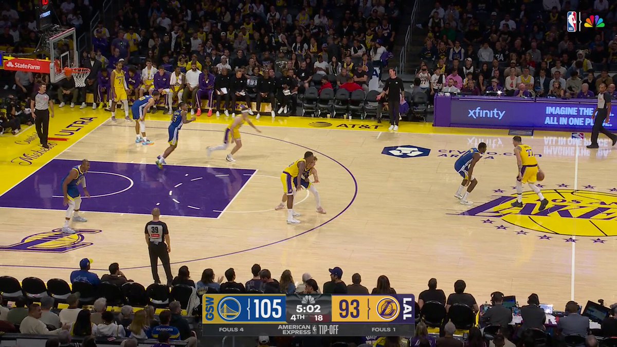 LUKA UP TO 41 AND COUNTING 🤯

His career-high for a season opener!

9-0 Lakers run to cut it to 6 on NBC & Peacock 🍿 