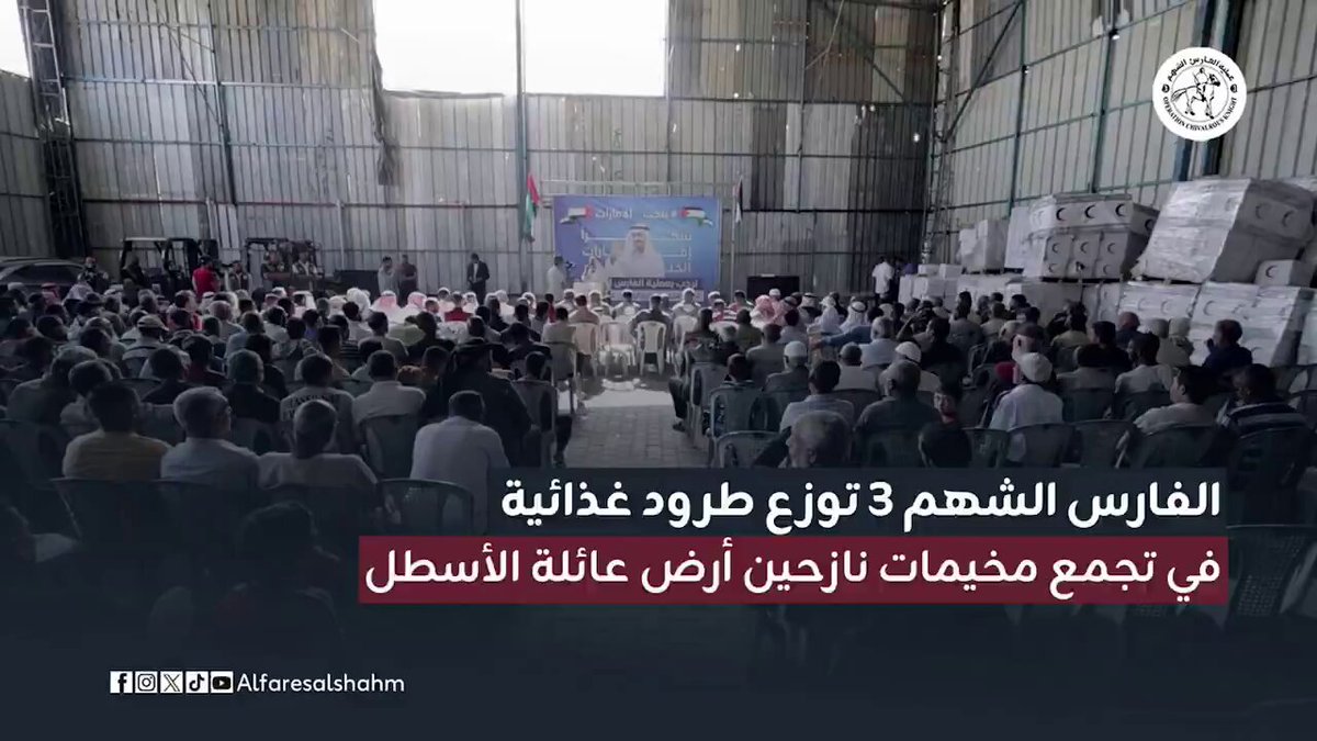 فيديو| عائلة الأسطل تُكرم عملية الفارس الشهم3 تقديراً لجهودها في تقديم المساعدات ل 46 مخيماً تضم أكثر من 10,500 أسرة نازحة في تجمع مخيمات أرض الأسطل جنوب قطاع #غزة 