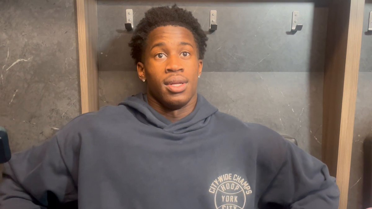 Sixers guard VJ Edgecombe postgame, talking about being mentioned in the same breath as Wilt Chamberlain and LeBron James and more: 