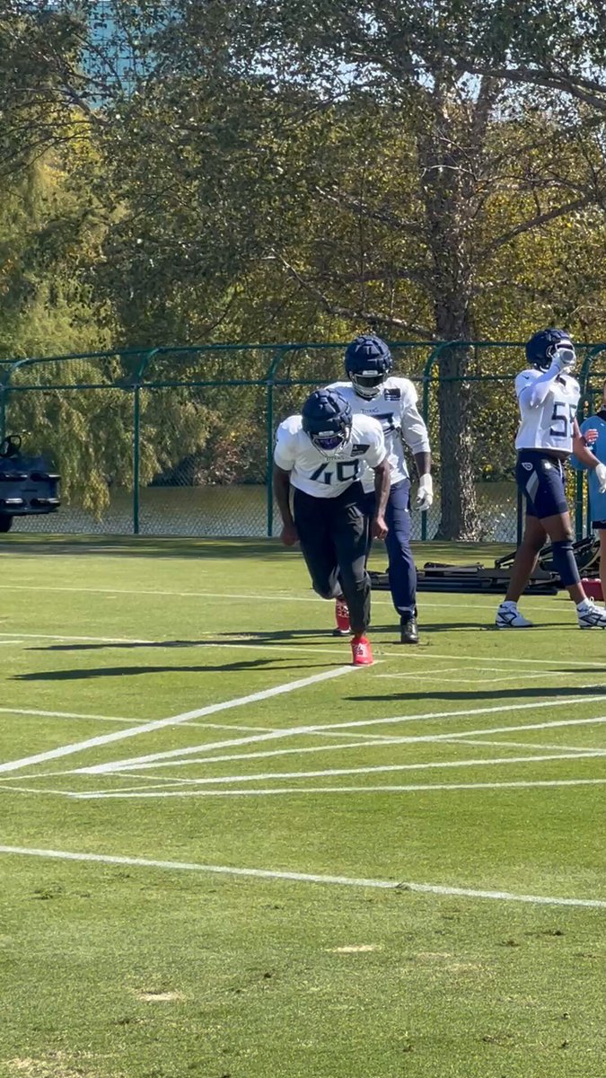 Arden Key back at @Titans practice on Thursday. 