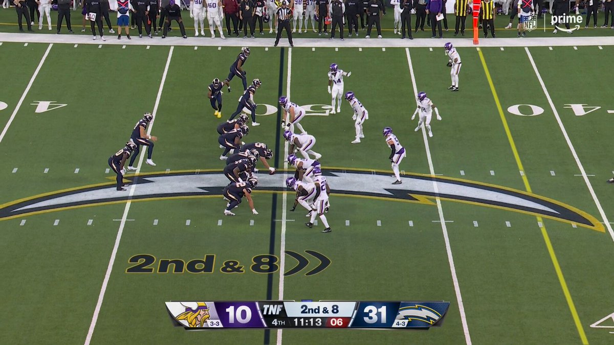 Kimani Vidal over 100 yards rushing 💪
MINvsLAC on Prime Video
Also streaming on @NFLPlus