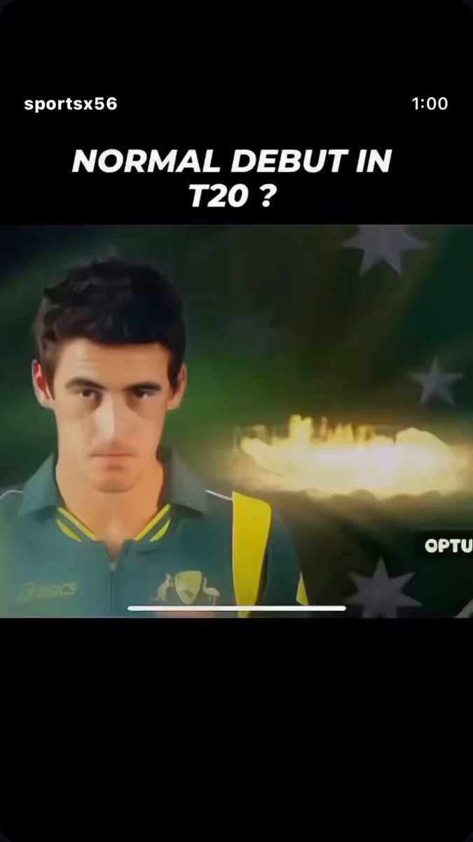 Watch Mitchell Starc T20I Debut Picture