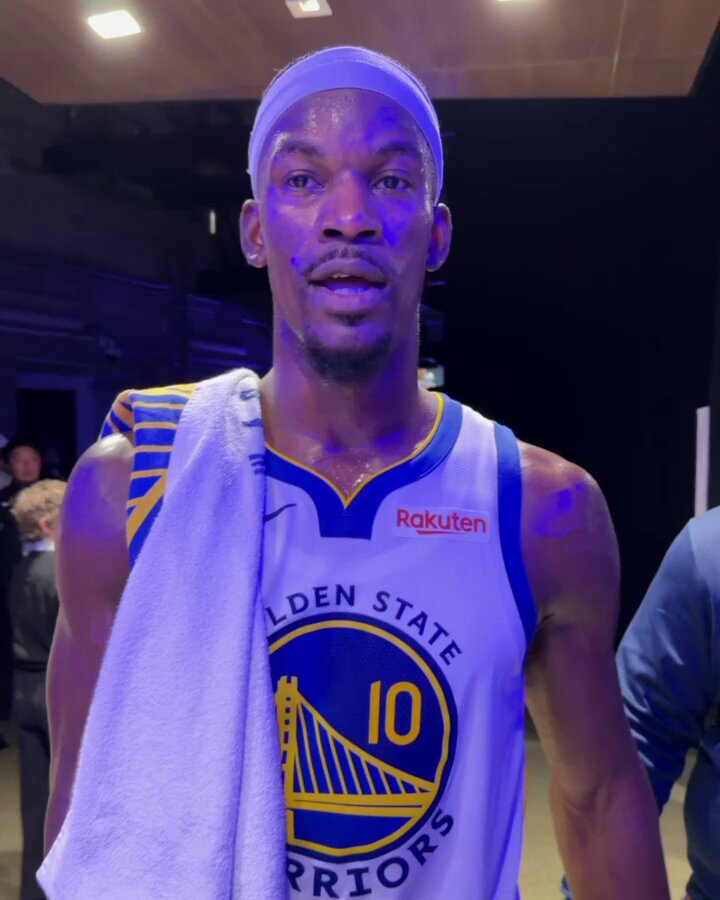 "Happy birthday Rylee... let's thank Steph for getting a dub on your birthday..."

Jimmy Butler III (21 PTS) with a sweet message to his daughter after the @warriors' victory tonight! 