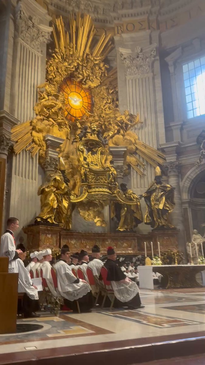 Just a quick reminder that although externally it may be the traditional Roman rite, nevertheless every single cleric there is in 'full communion' with the Novus Ordo religion, else they wouldn't be allowed there. Beautiful externals, but same religion as Francis and Leo. 