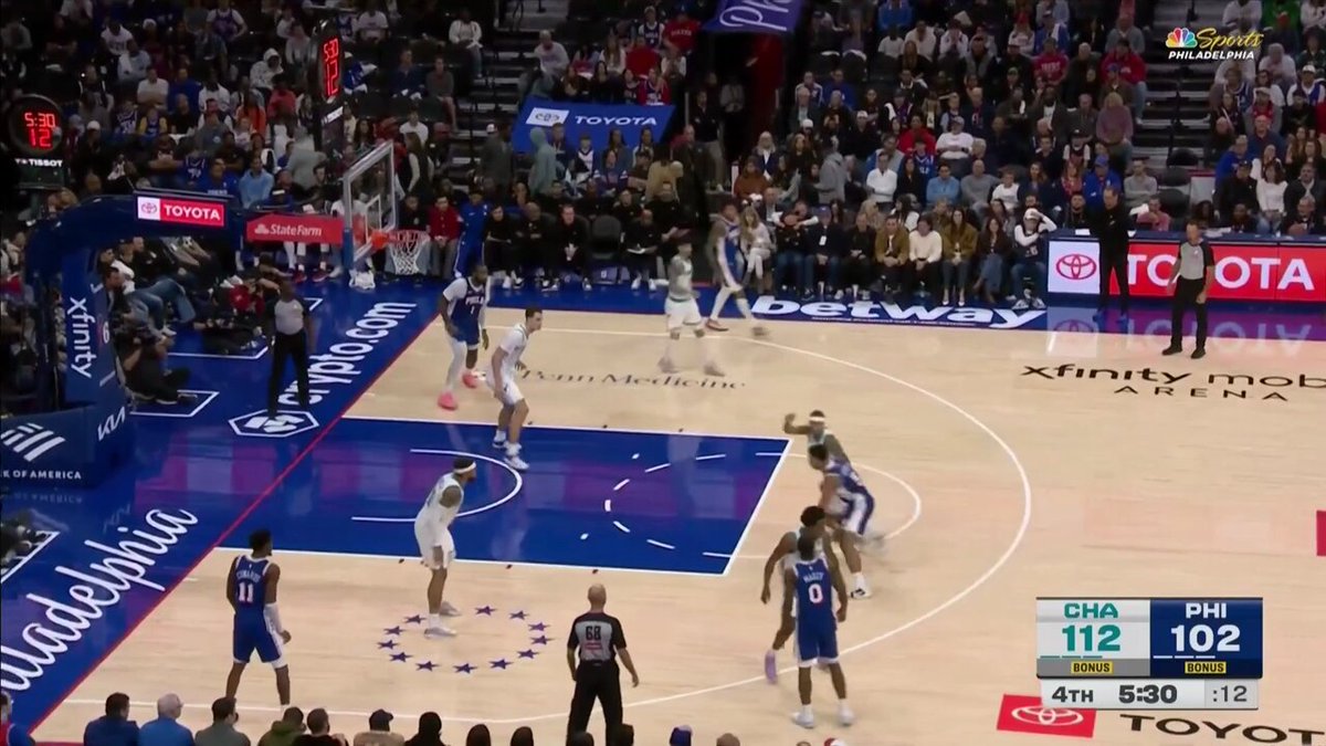 Andre Drummond with the offensive board and kickout to Kelly Oubre Jr.
Oubre now up to 17 points tonight on 6-9 FG, 2-3 3PT shooting 🔥