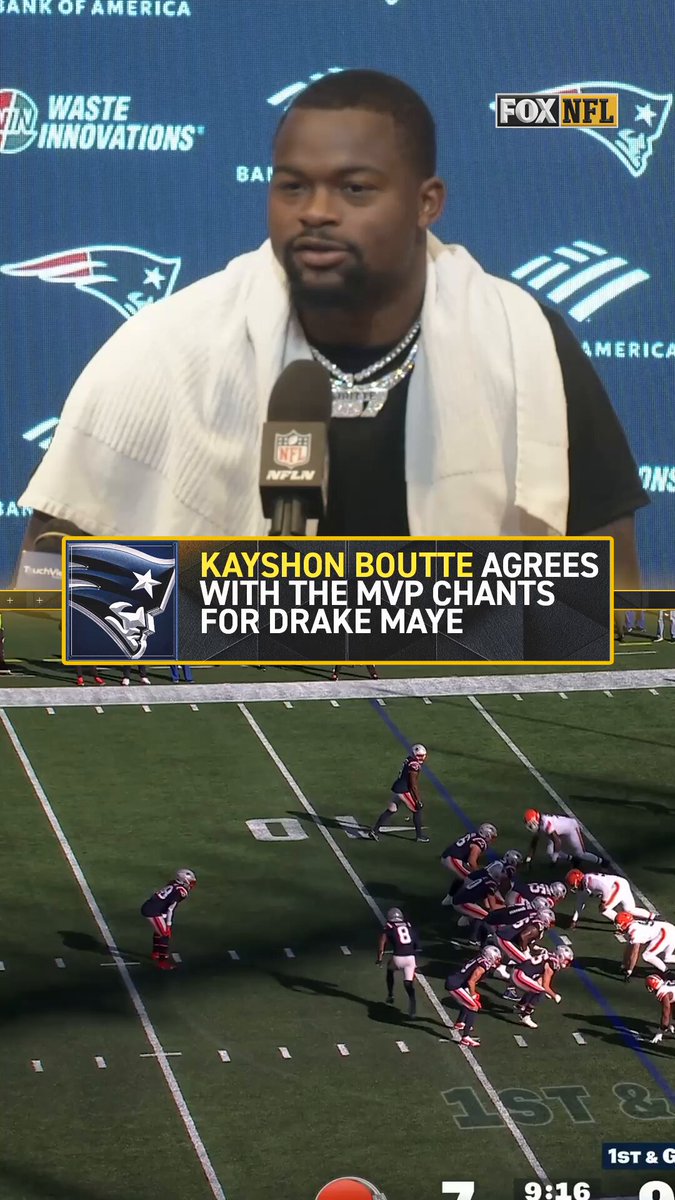 Kayshon Boutte campaigning for @Patriots QB Drake Maye to be MVP 🗣️