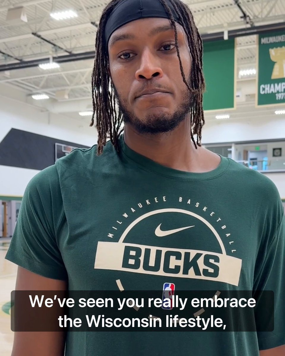 Myles Turner has embraced the Milwaukee community since joining the @Bucks!
From visiting apple orchards to exploring downtown, listen to all the “Wisconsinite” things he’s done so far!
MIL/CLE I 6:00 PM ET on NBA League Pass
