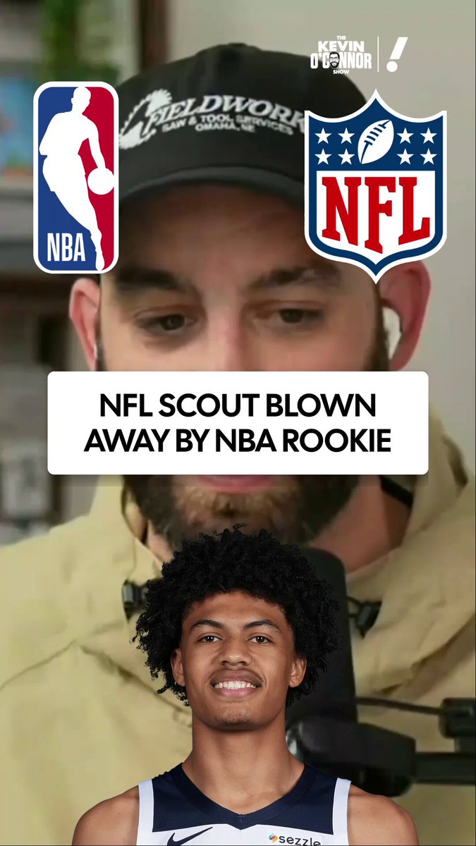 Timberwolves rookie Joan Beringer caught the eye of an NFL scout, @DaneMooreNBA says. But let's see him get some NBA minutes before finding out if he'd make a great target for JJ McCarthy🤣🤣 