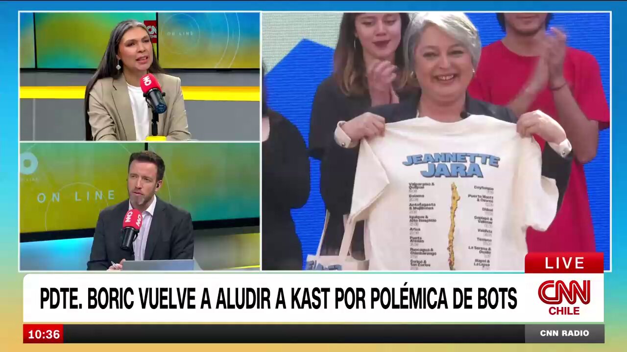 #CNNChileRadio | Bárbara Figueroa, secretaria general del Partido Comunista: "Para quien es candidato por tercera vez (Kast), debe ser un lujo sentirse interpelado por el Presidente de la República"
Sigue la señal aquí: