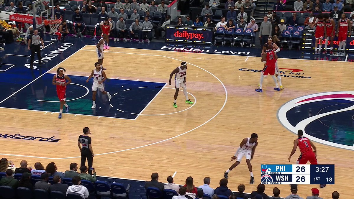 Alex Sarr has 13 1Q points already 😳
Washington hosting Philadelphia on NBA League Pass!