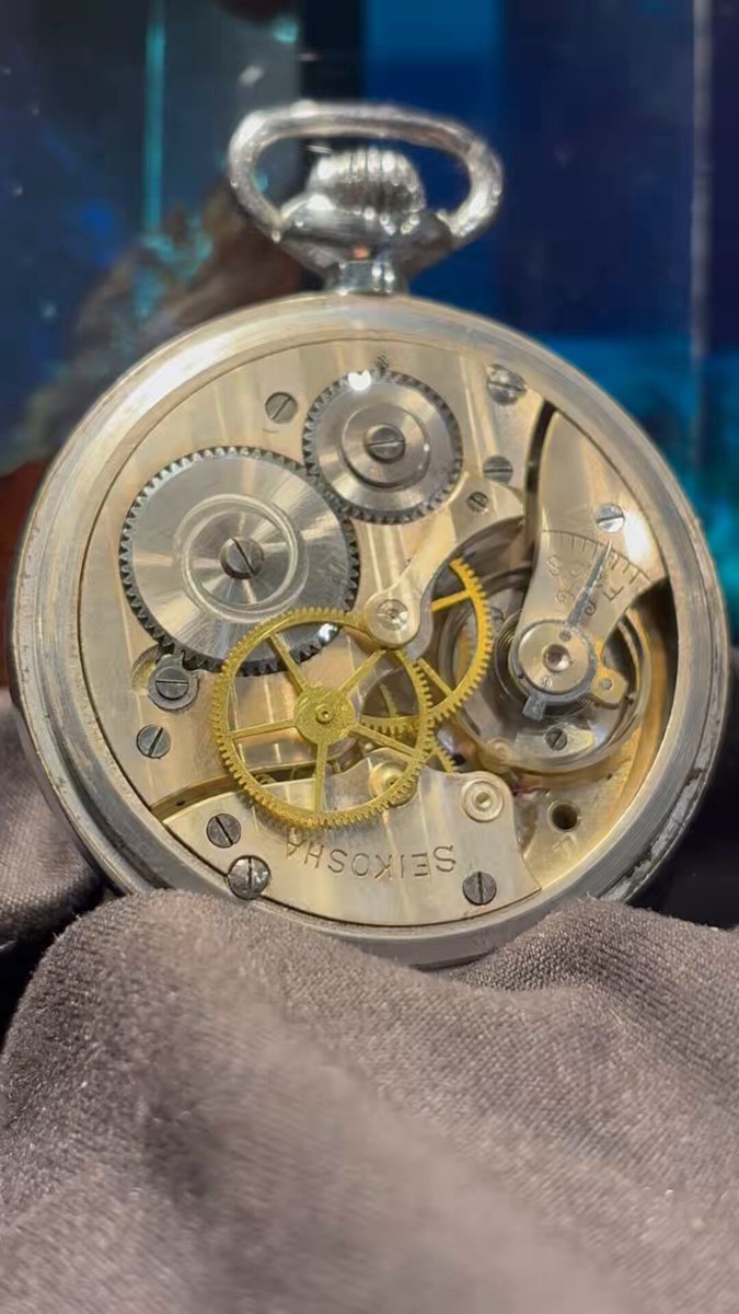 精工舎　EXCELLENT シルバー ポケットウォッチ とってもユニークな 精工舎ポケットウォッチ入荷しました！ 味あるなあ