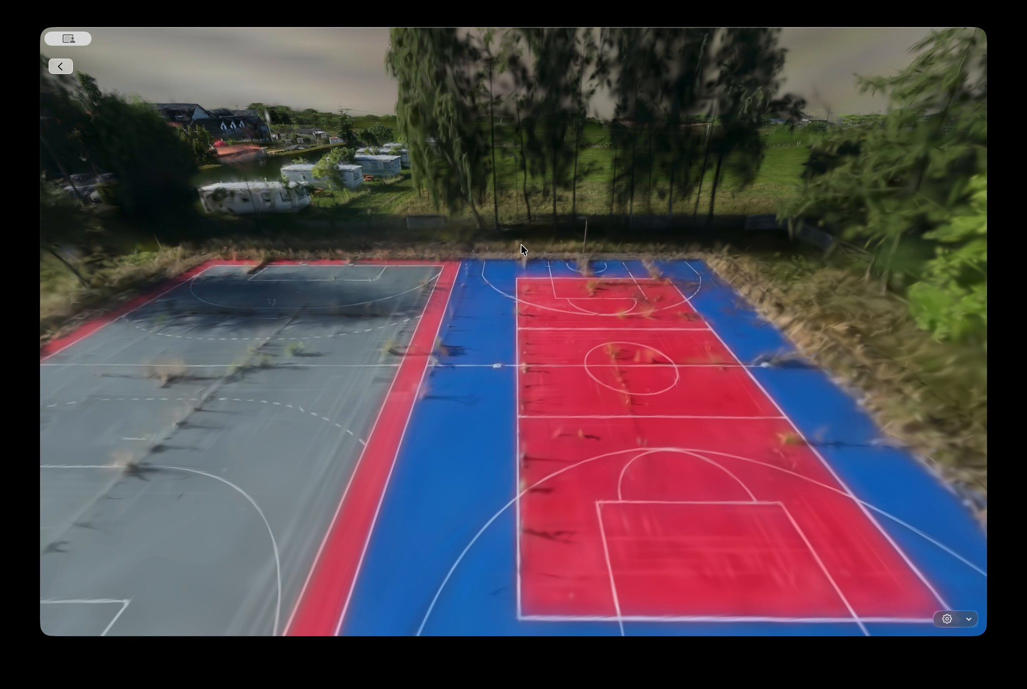 Show HN: 100 Million splats, a whole town, rendered in M2 MacBook Air