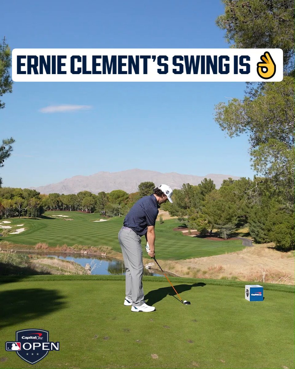Ernie Clement is nice with it on the golf course!

Don't miss the 2025 @CapitalOne MLB Open at 9:30pm ET on TNT. 