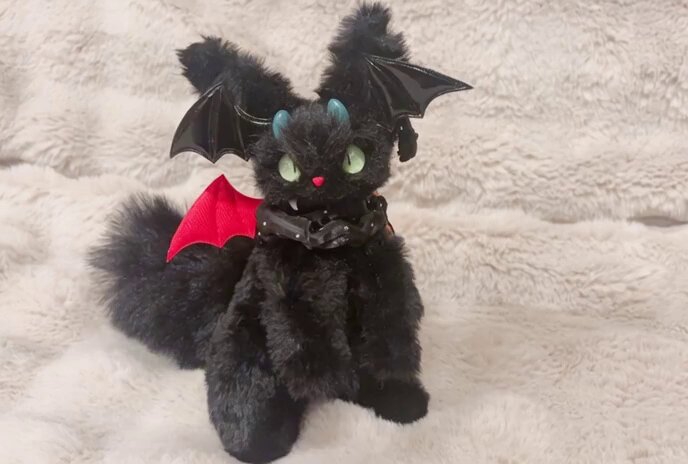 ハロウィンケモノ アートドール ハンドメイド作品 ぬいぐるみ 幻獣 ハロウィンケモノ アートドール ハンドメイド作品 ぬいぐるみ 幻獣