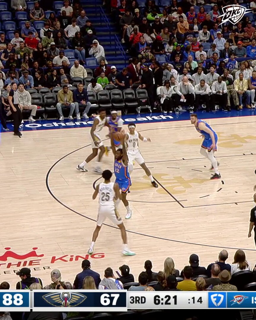 This Thunder sequence checklist:
Steal ✔️
Shai elite footwork ✔️
Accuracy beyond the arc ✔️ 