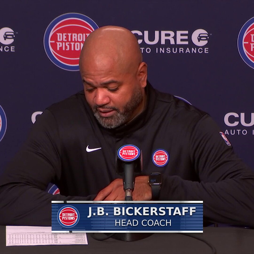 "He just continues to dominate."

@DetroitPistons HC J.B. Bickerstaff on Jalen Duren's impact ‼️  