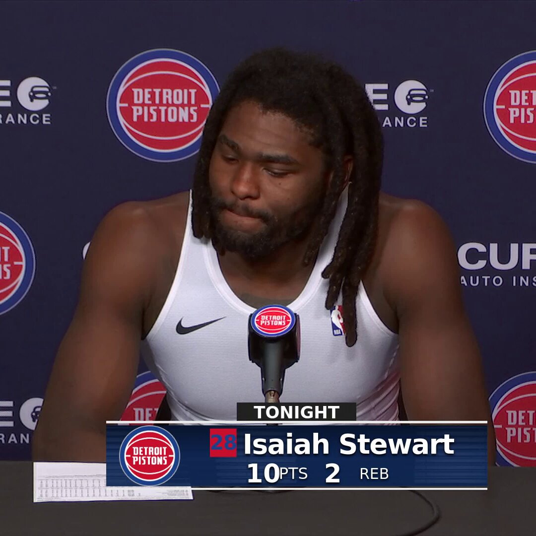"I see those fans from Year 1 and Year 2 that are still out here supporting us, it's just so great to see that we are able to give them wins..."

Isaiah Stewart on the environment inside Little Caesars Arena as the @DetroitPistons win their 10th in a row tonight 🔥  