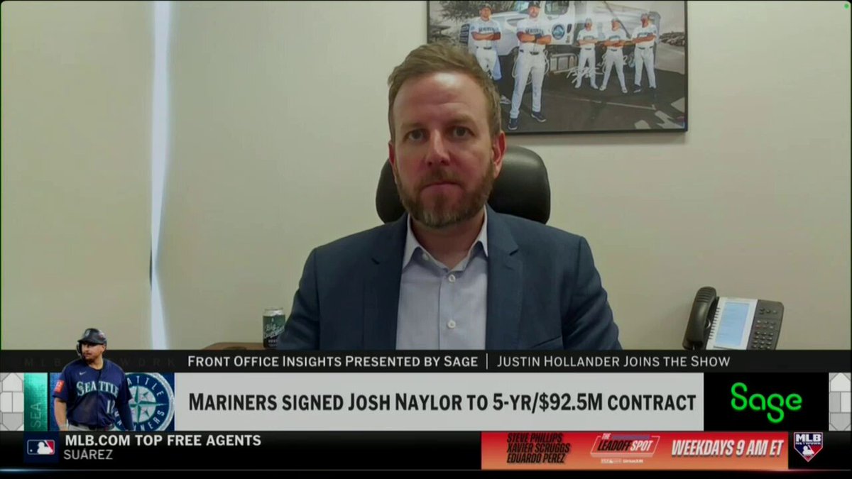 "Everyone Josh was around, he made a positive impact on."

@Mariners GM Justin Hollander discusses the organization's excitement to re-sign Josh Naylor.

MLB Network + @SageUSAmerica 