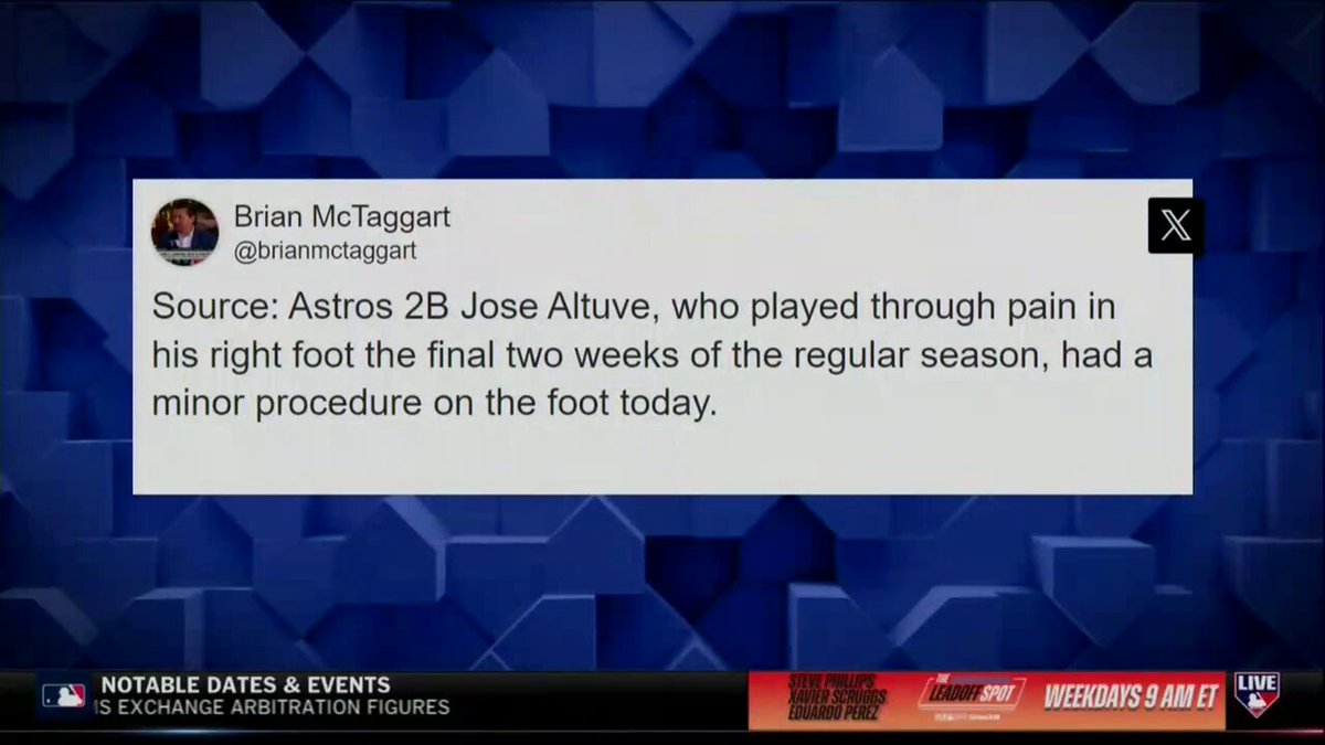 "I still think Jose Altuve has a lot left in the tank."

#MLBTonight reacts to news of the Astros veteran undergoing a minor foot procedure. 