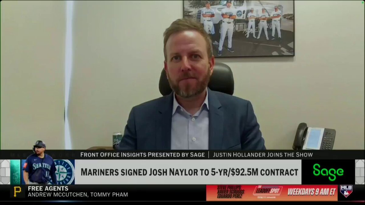 "The 30 bags caught me off guard, I'm going to be honest about that."

The @Mariners front office was just as surprised by Josh Naylor's baserunning abilities as everyone else 😂

MLB Network + @SageUSAmerica  