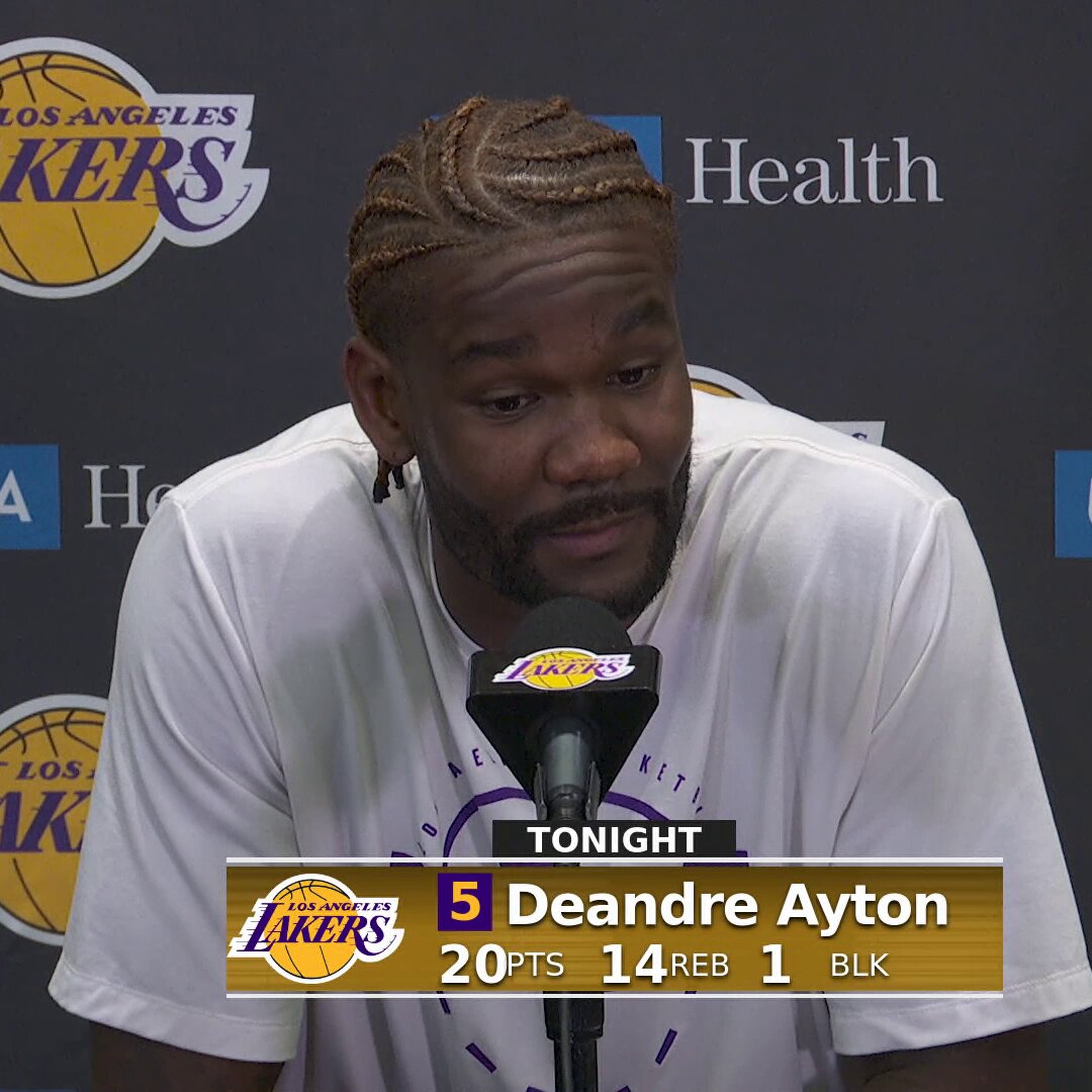 Deandre Ayton caught his second-ever lob from LeBron James tonight.

The first? As an 8th grader at @KingJames' camp 😅  