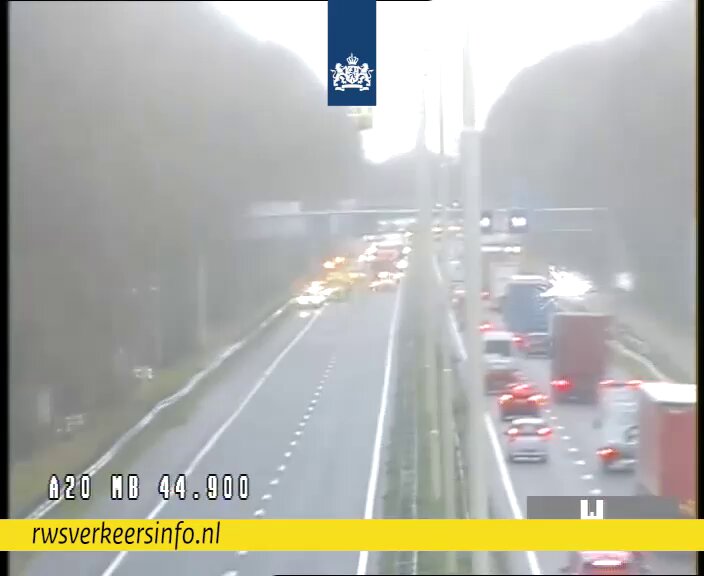 Ongeval op de A20 richting Gouda