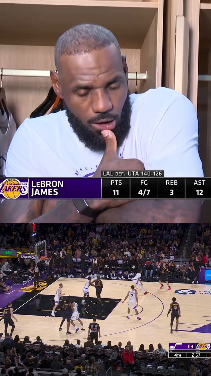 LeBron says Bronny moved out and got his OWN place: “He’s not a resident anymore” 👀

Bron says they don’t talk as much then yells over to ask Bronny how he’s doing 🤣

(via @SpectrumSN) 