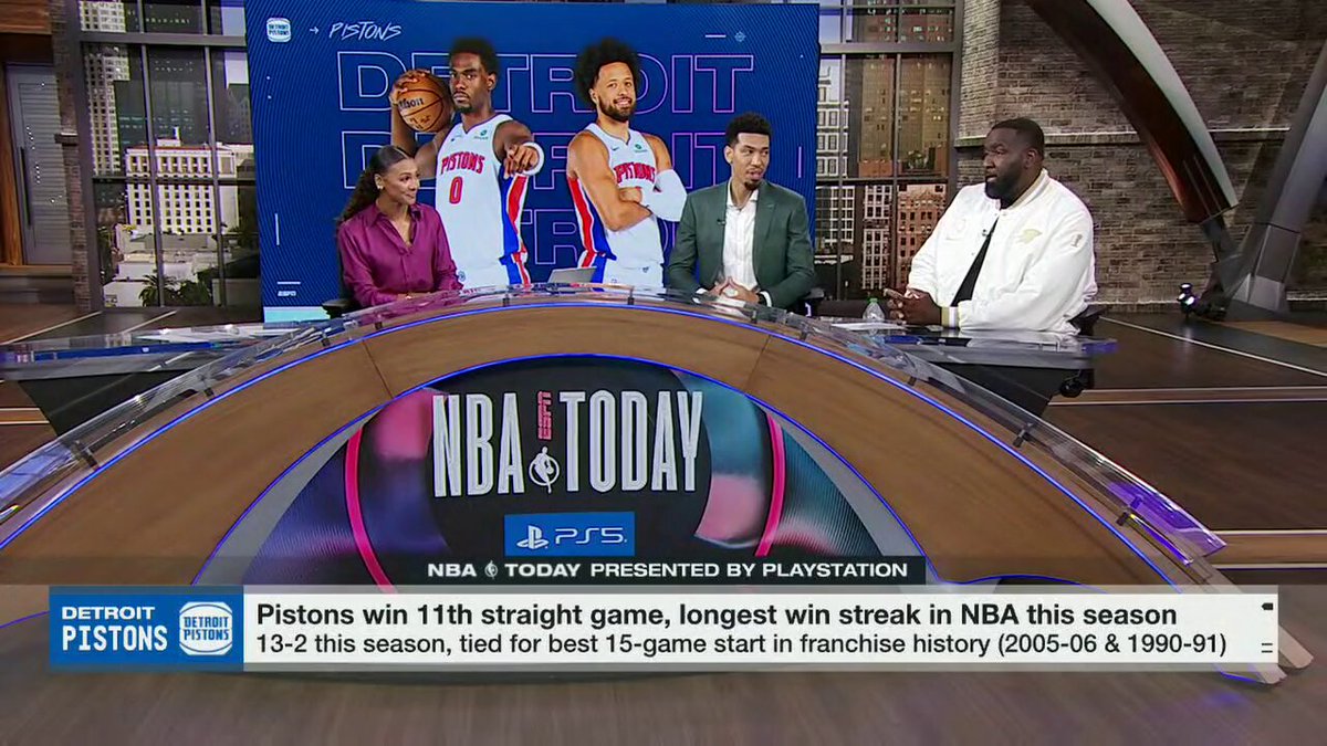 .@KendrickPerkins is loving the way the Detroit Pistons are playing 🙌 