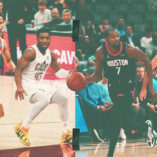 On one side, the No. 1 offense in basketball led by Kevin Durant and Alperen Sengun. 

On the other, a balanced two-way attack led by Donovan Mitchell and the reigning #KiaDPOY Evan Mobley. 

The 9-3 Rockets vs. the 10-5 Cavs, TONIGHT at 7:00pm/et on ESPN 🔥👀 