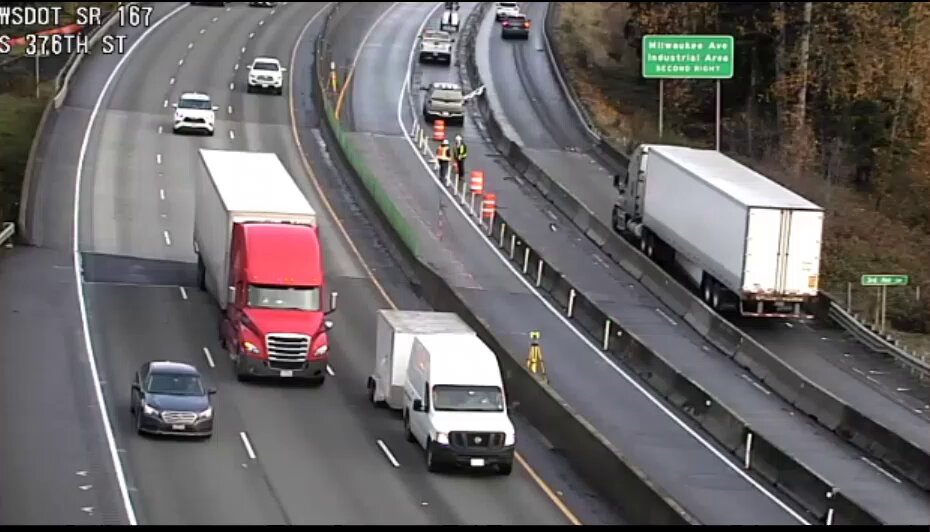 SR 167 Backup: 3-mile delay south of work zone