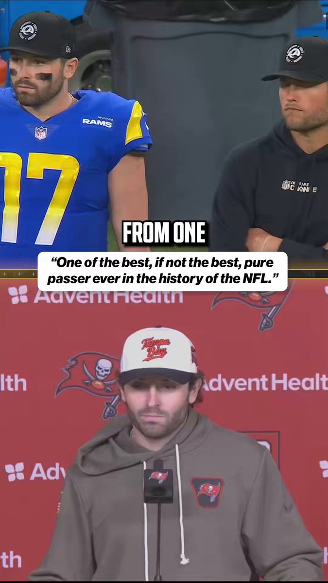 🤝 @bakermayfield has high praise for Matthew Stafford 