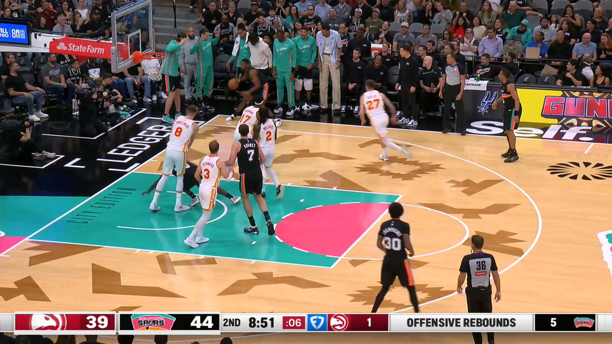 15 for Keldon Johnson on 6-8 shooting 🔥

21-5 Spurs run to surge in front on NBA TV! 