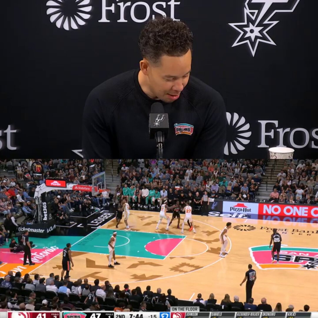 "He has this way about him."

Mitch Johnson on David Jones Garcia's special energy and impact!

12 PTS, 5 REB, 6 AST, 3 STL on 5-7 shooting in 19 minutes for the @spurs rookie tonight