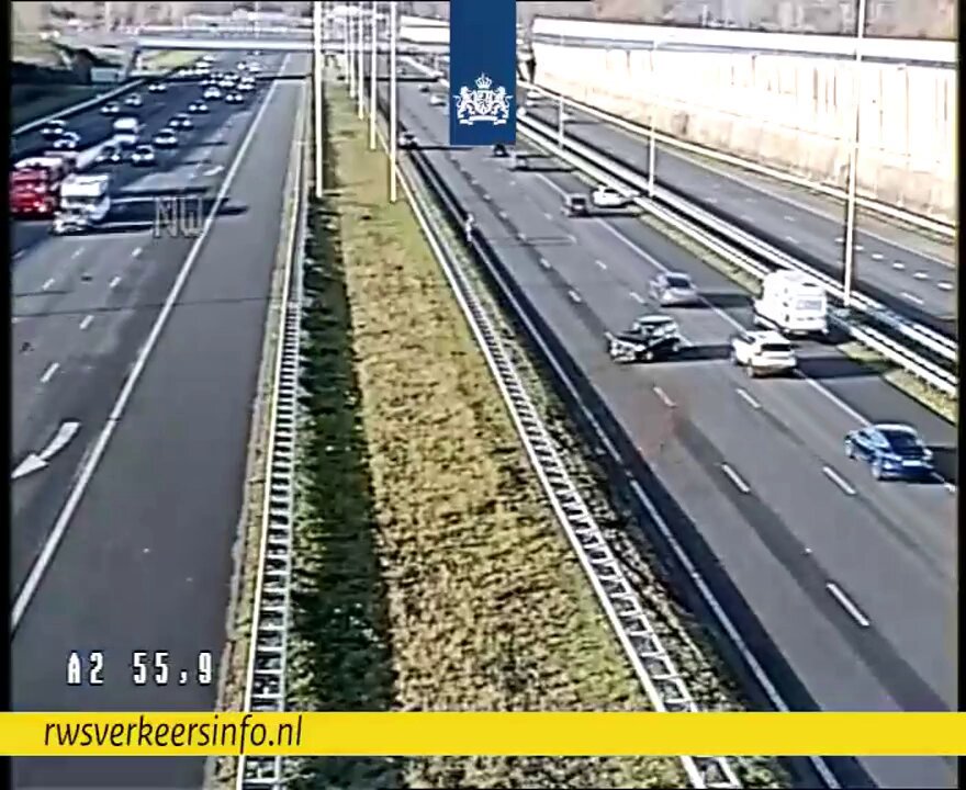 Ongeval op A2 veroorzaakt file richting Amsterdam