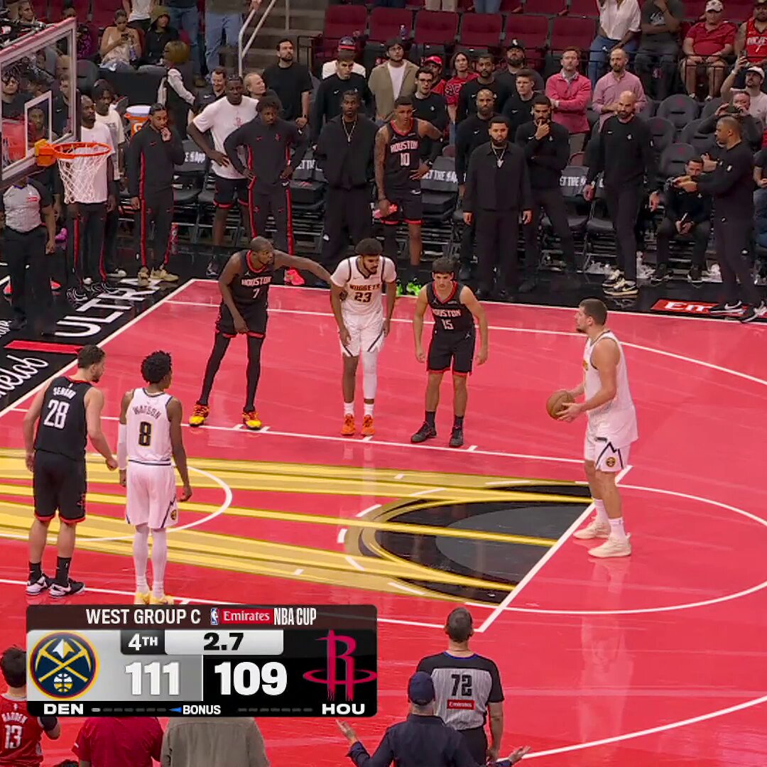 NIKOLA JOKIĆ HITS THE CLUTCH FREE THROWS. 
NUGGETS SURVIVE A THRILLER. 

Denver defeats Houston to move to 9-1 in their last 10 games and 2-1 in West Group C! 