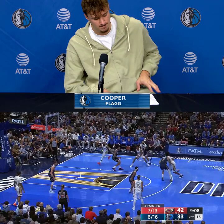 "That's my brother."

Cooper Flagg on playing against his former teammate Derik Queen 🫶  