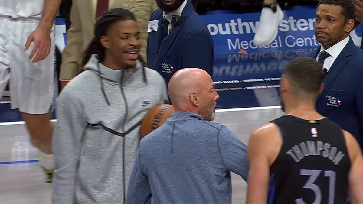 Ja and Klay after the game 👀 