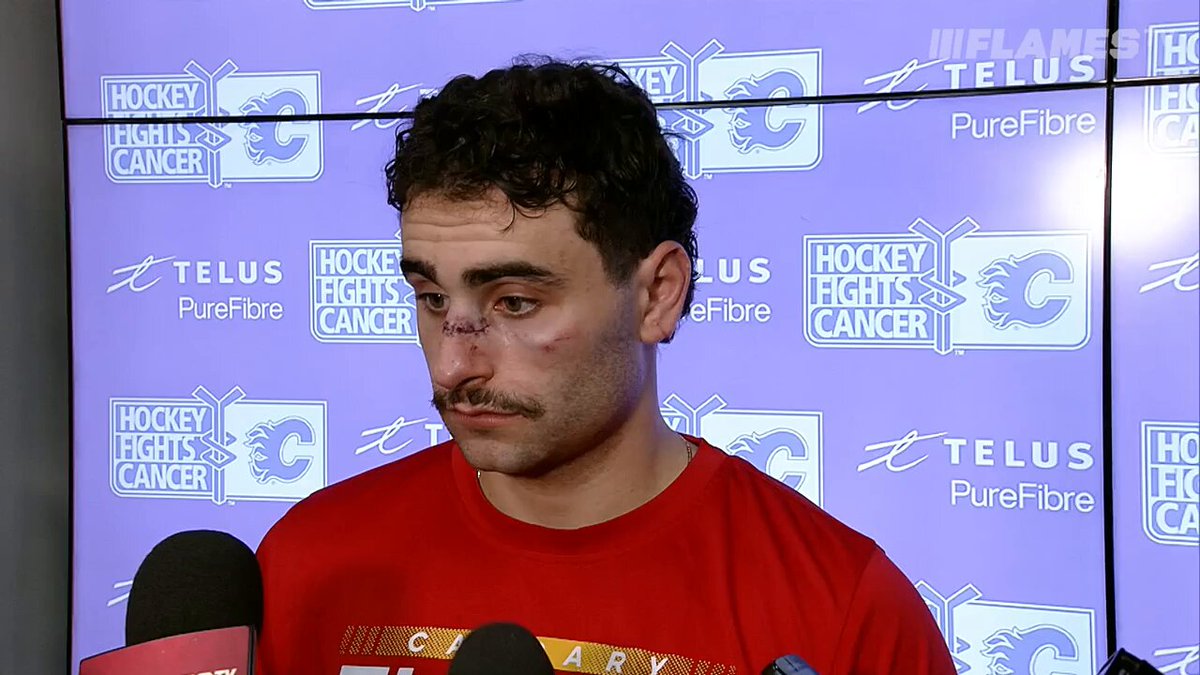 It speaks to the closeness of our group." Matt Coronato talks about  Jonathan Huberdeau stepping in to fight after he took a big hit along the  boards and discusses the win over