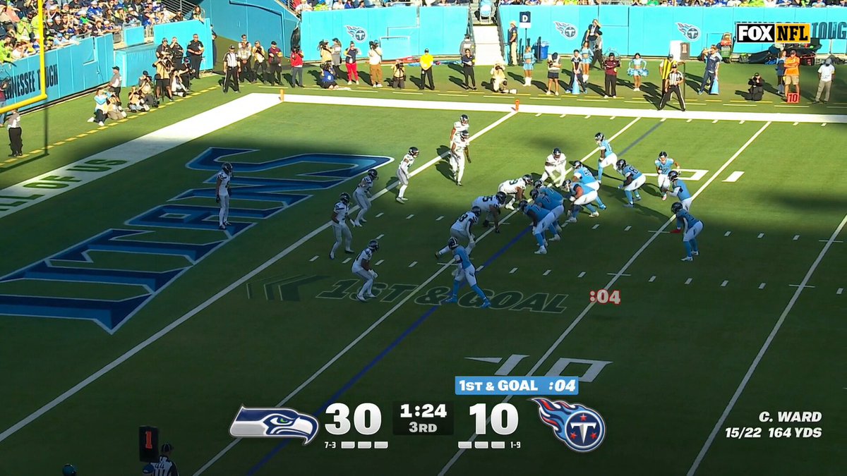 AIR CAM! @Cameron7Ward goes 🆙 for his first NFL rushing TD

📺: #SEAvsTEN on @NFLonFOX & NFL+ 