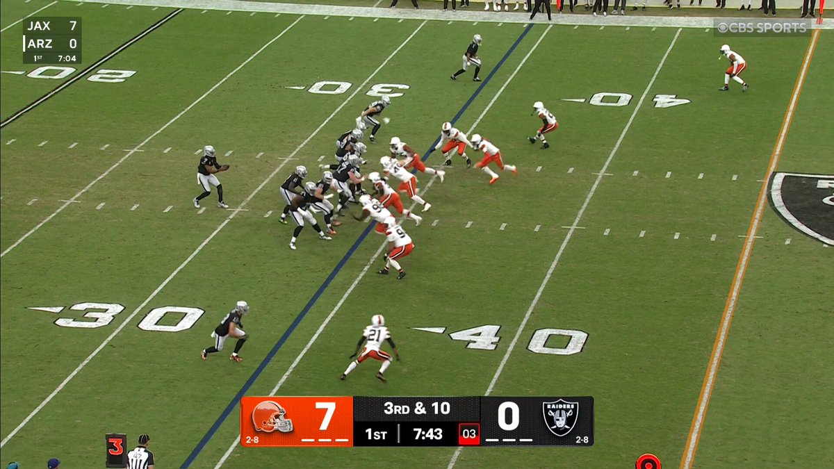 Grant bringing the heat, Maliek stepping into the kitchen 💪

#CLEvsLV on CBS and NFL+ 