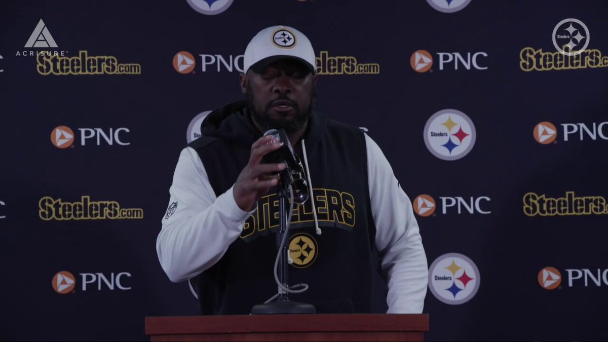 Coach Tomlin addresses the media following our game against the Bears. @Acrisure 