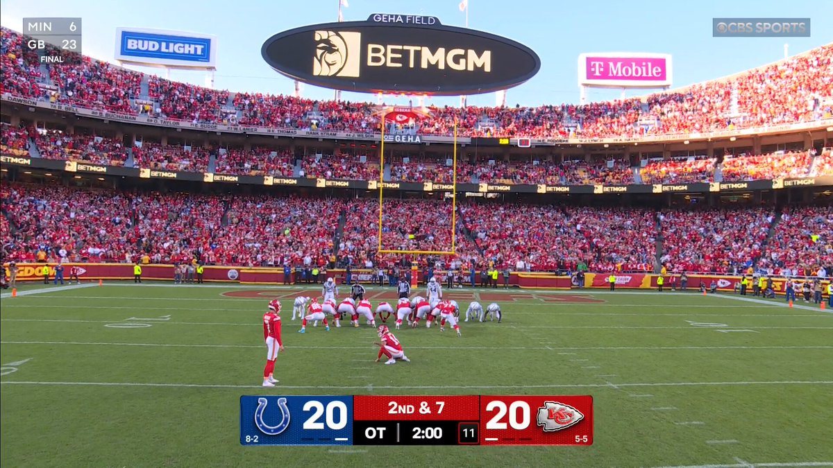 Harrison Butker wins it for the Chiefs in overtime! 