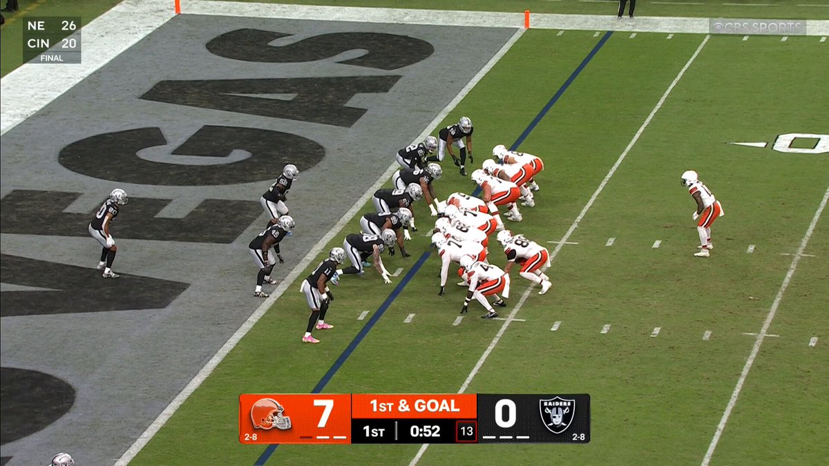 powering it in for the score!

#CLEvsLV on CBS and NFL+ 