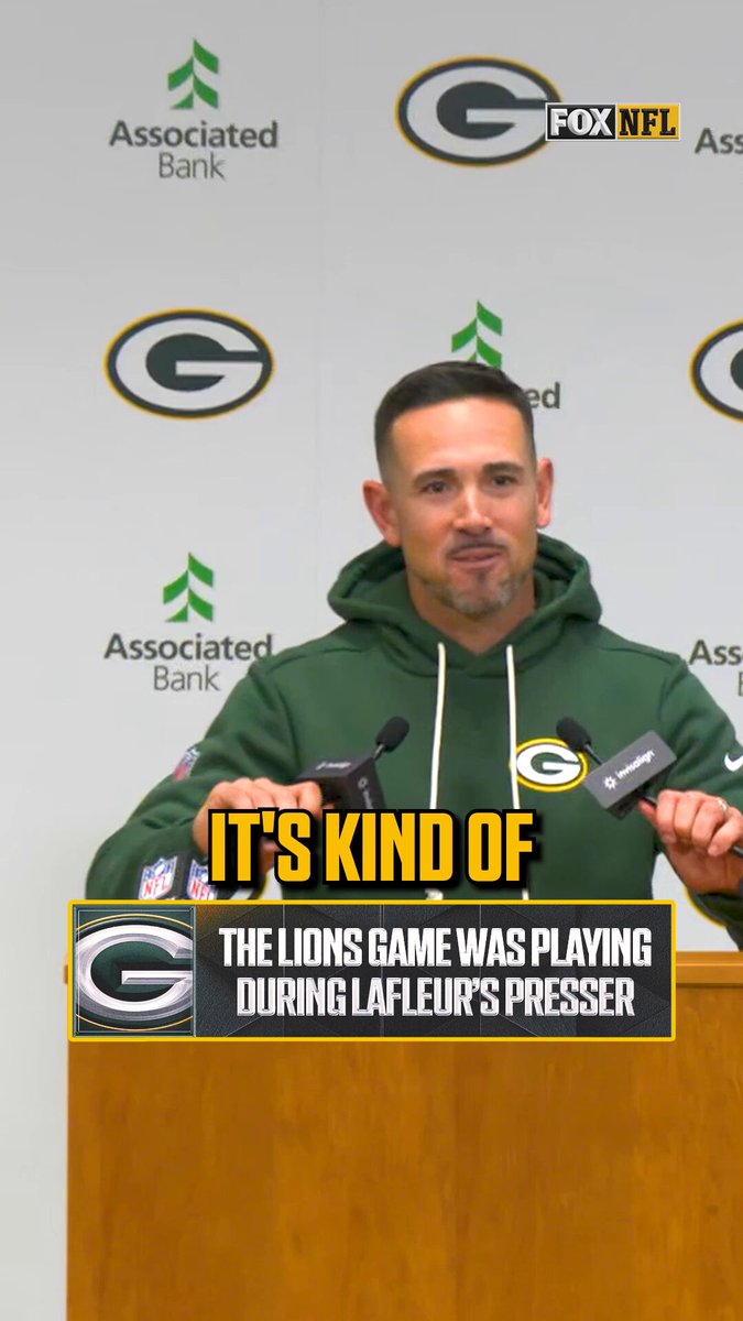 Someone put on the end of the Lions game during Matt LaFleur's presser 