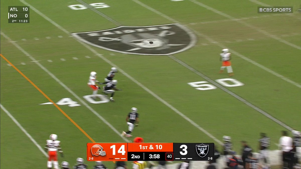 Fumbled the bag 🤑

#CLEvsLV | 📺 CBS 