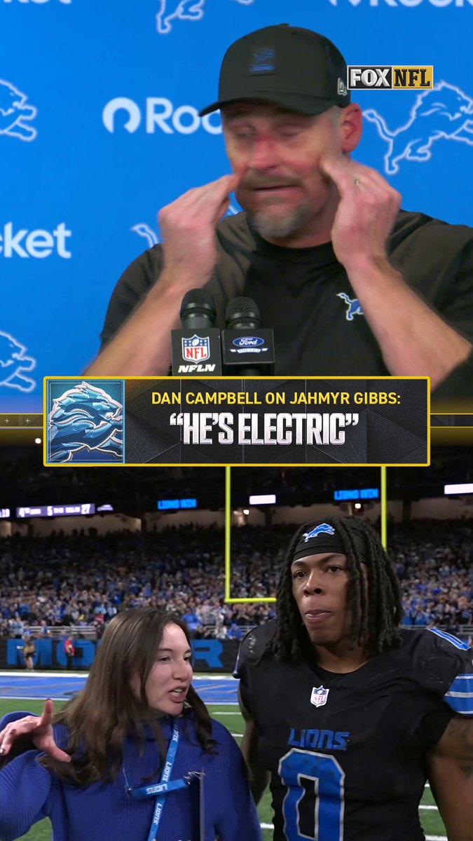 Dan Campbell had high praise for Jahmyr Gibbs after the @Lions win 🙌 
