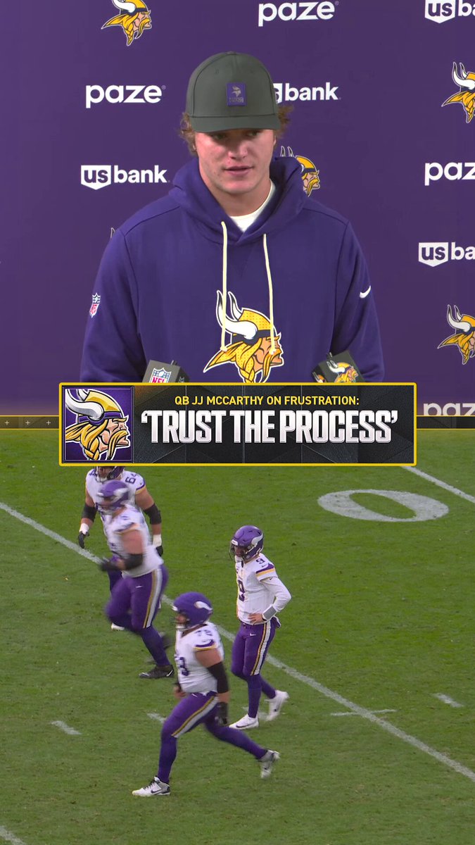 J.J. McCarthy is trusting the process ⬇️

(via @Vikings) 