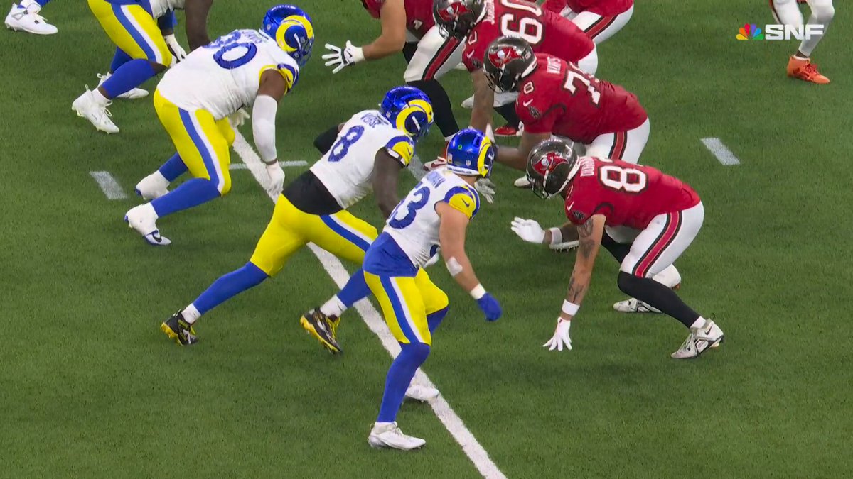 Aaron Donald approves of Nate Landman 

TBvsLAR on NBC
Stream on @NFLPlus + Peacock 